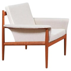 Grete Jalk Teak & Tweed Lounge Chair für France & Søn