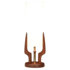 Expertly Restored - David Shreve Sculptural Walnut Table Lamp for V.H. Woolums