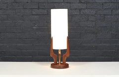 Expertly Restored - David Shreve Sculptural Walnut Table Lamp for V.H. Woolums