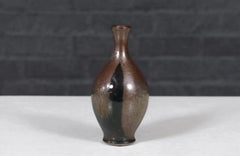 Fachmännisch restauriert - Robert Maxwell Studio Keramikvase mit brauner Glasur