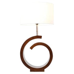 Expertly Restored -California Modern Sculpted Swirl Table Lamp by Modeline of CA