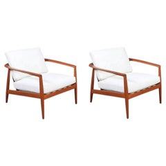Fachmännisch restauriert - Folke Ohlsson Model 72-C Teak Lounge Chairs für Dux