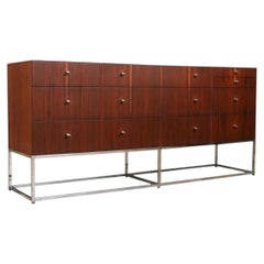 Expertly Restored - Kipp Stewart Rosewood & Chrome Dresser for Directional