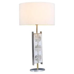Expert en restauration - Lampe de table en acier et mosaïque moderne du milieu du siècle