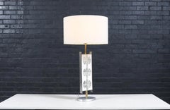 Expert en restauration - Lampe de table en acier et mosaïque moderne du milieu du siècle