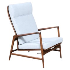 Fachmännisch restauriert - Mid-Century Reclining Lounge Chair von Ib Kofod-Larsen für S.