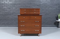 Expertly Restored - Mid-Century Modern Sculpted Highboy Dresser by Weiman