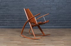 Expertly Restored - Californian Studio Modern Teak Rocking Chair by Leon Meyer