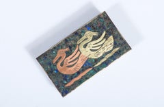 Mexican Modernist Mix Metals Tray Box by Los Castillos