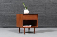 Expertly Restored - Danish Modern Teak Night Stand w/ Bookcase by Dyrlund