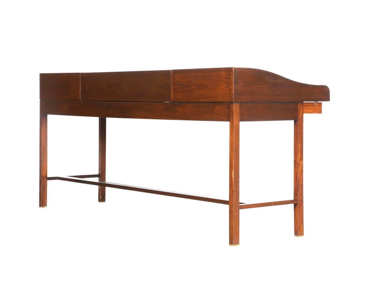 Mid-20th Century Edward J. Wormley Model #452 Tambour Door Rosewood Desk for Dunbar