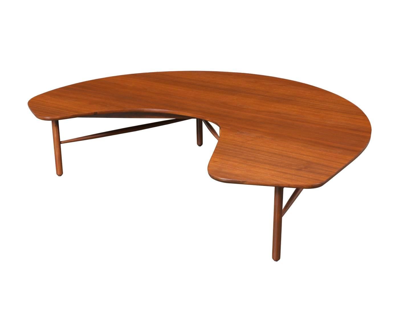crescent coffee table
