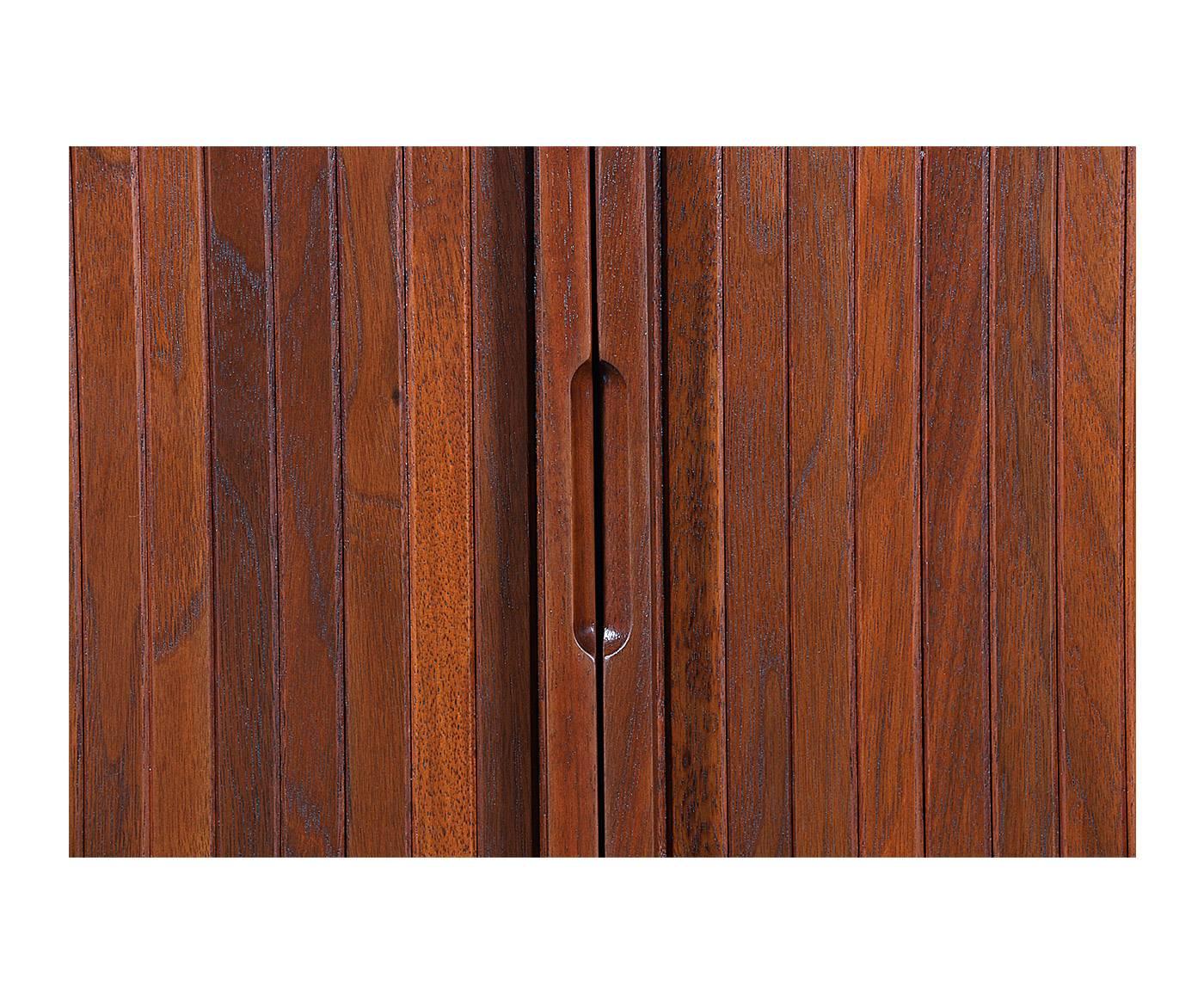 California Modern Tambour Door Credenza by Milo Baughman In Excellent Condition In Los Angeles, CA