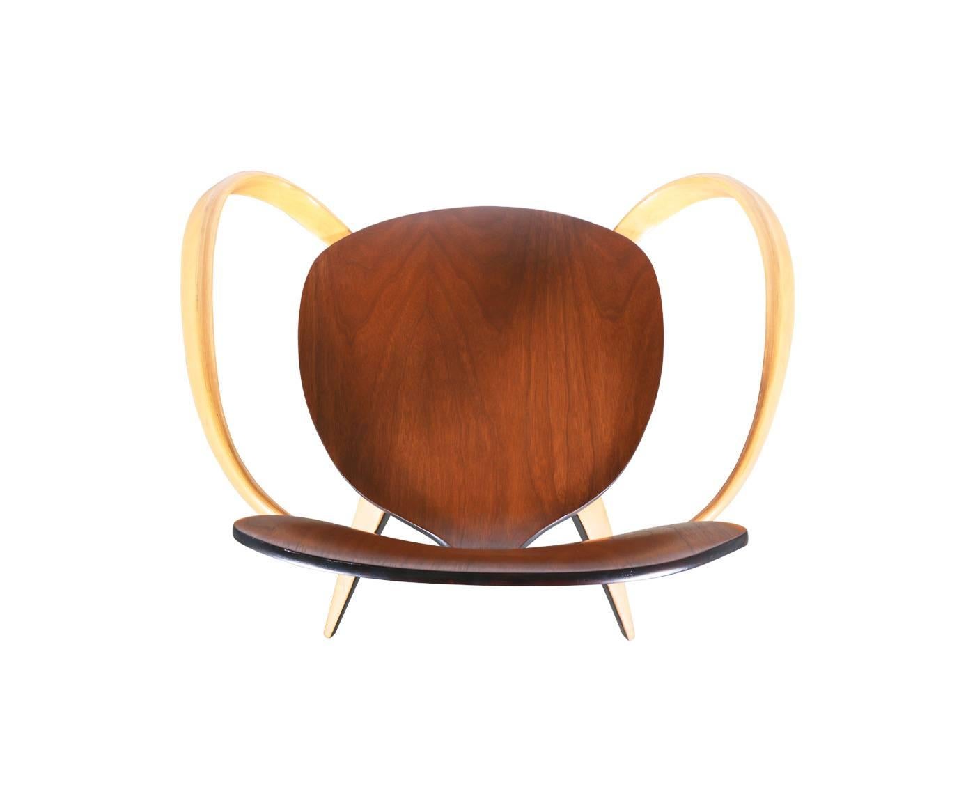 Mid-20th Century Norman Cherner Molded Plywood Armchair for Plycraft