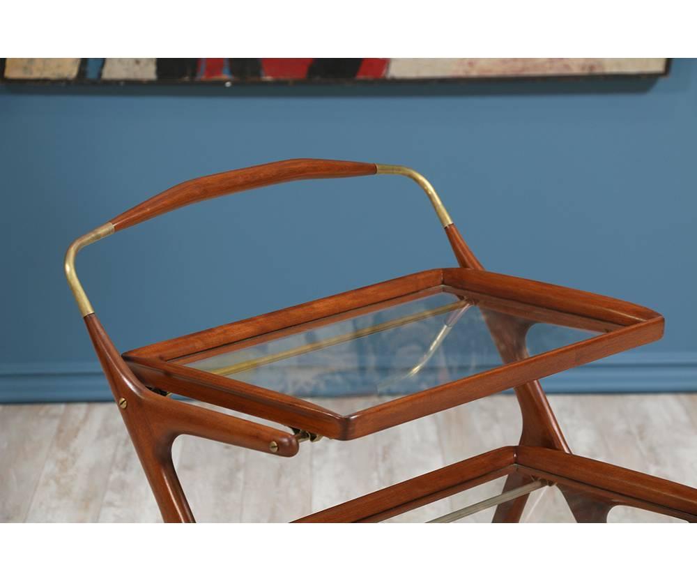 Mid-20th Century Italian Cesare Lacca Serving Bar Cart for Cassina