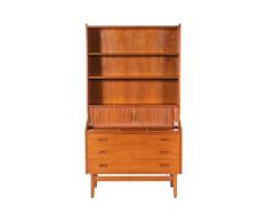 Danish Modern Teak Secretary Bookshelf by Børge Mogensen