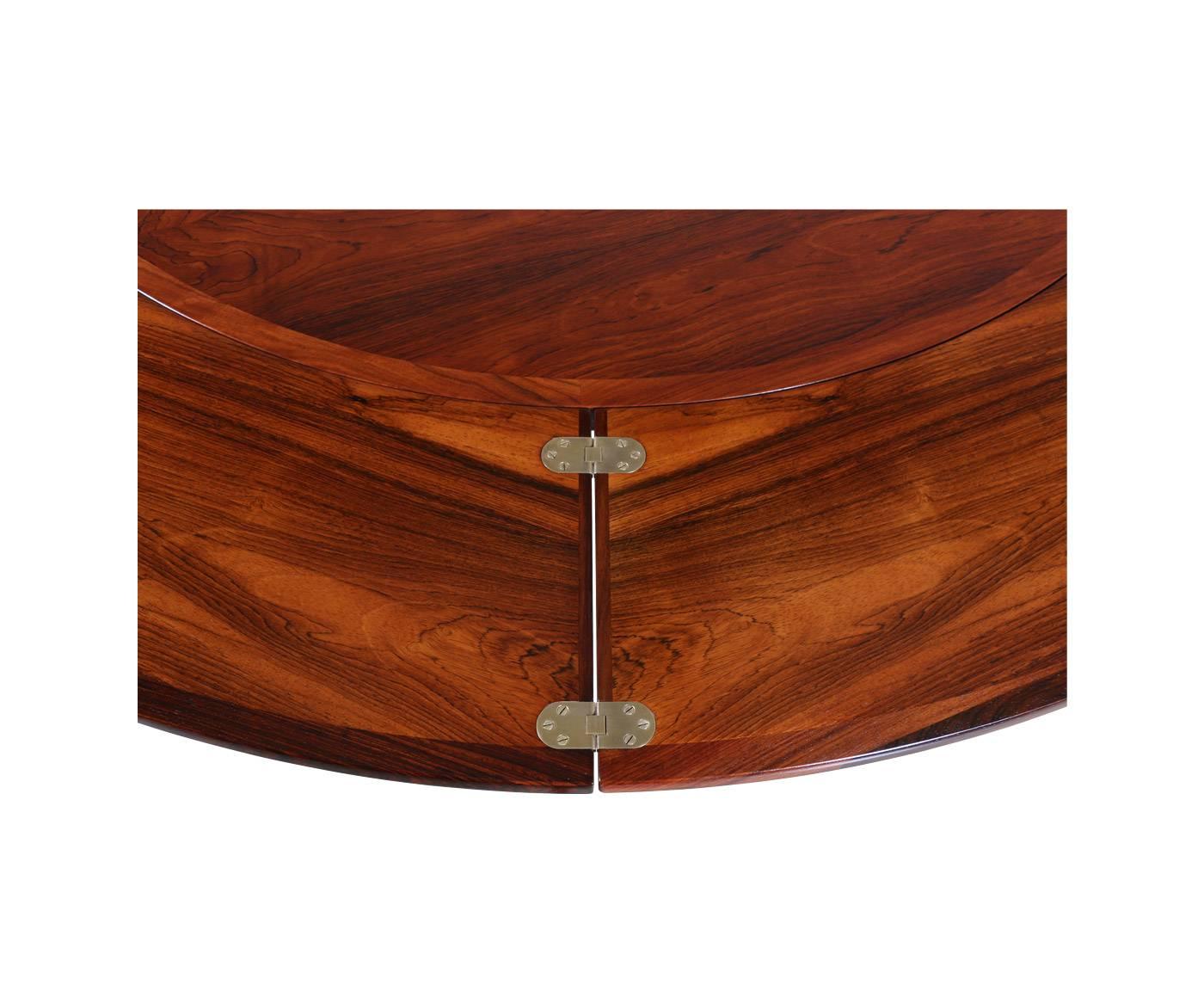 Danish Modern “Flip Flap” Rosewood Dining Table by Dyrlund 1
