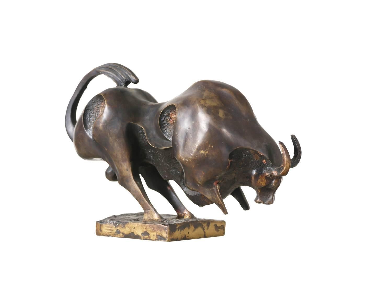 Designer: Unknown.
Manufacturer: Unknown.
Period/style: Mid-Century Modern.
Country: United States.
Date: 1960s.

Dimensions: 8″ H x 13″ W x 4.5″ D.
Materials: Bronze.
Condition: Excellent shows minor wear.
Number of items: 1.
ID number: