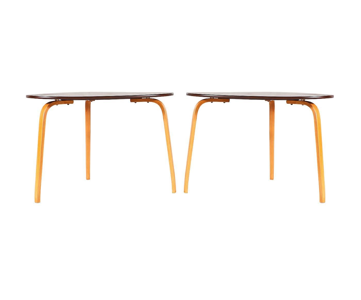 Swedish Yngve Ekström Tri-Leg Side Tables for DUX