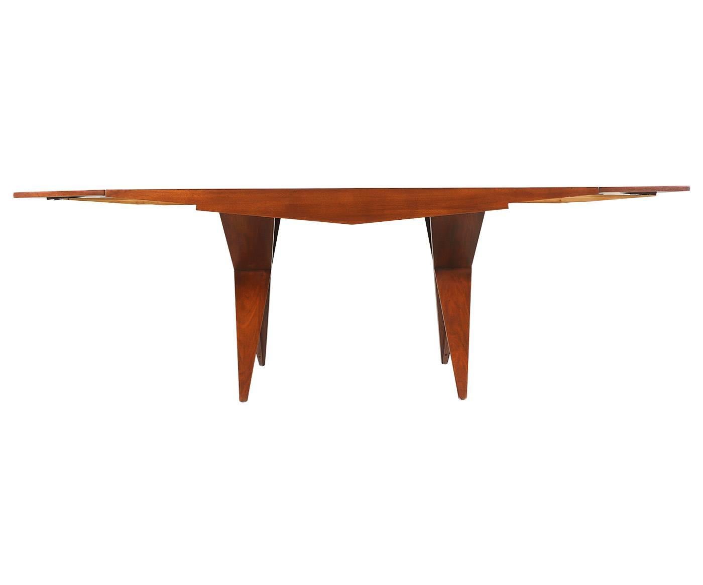 Mid-Century Modern Rare Architectural Dining Table by Dan Johnson for Hayden Hall Furniture