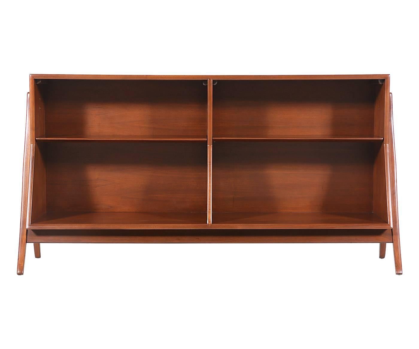 Mid-Century Modern Kipp Stewart “Wishbone” Bookcase for Drexel