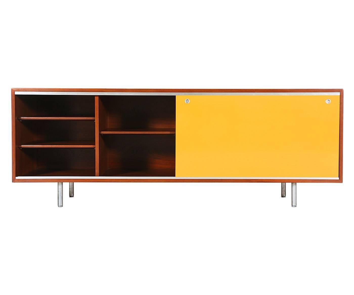 Mid-Century Modern George Nelson Credenza with Color Door Panels for Herman Miller