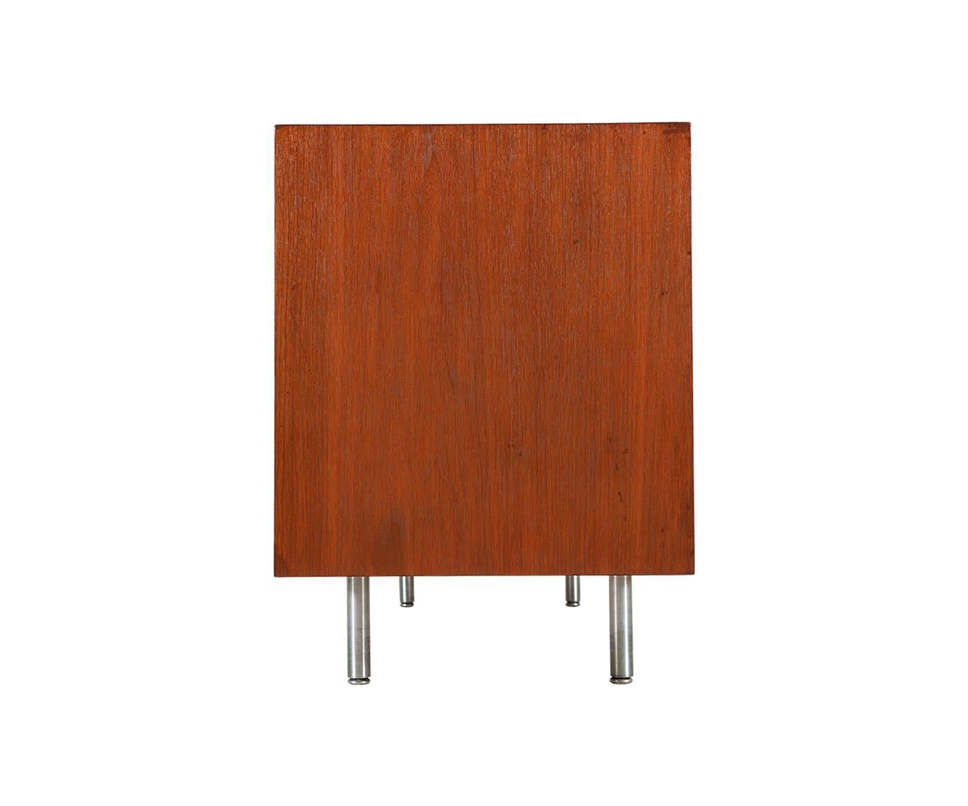 Brushed George Nelson Credenza with Color Door Panels for Herman Miller