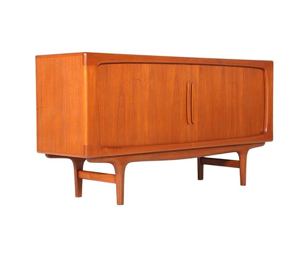 Mid-Century Modern Bernhard Pedersen and Son Tambour Door Credenza