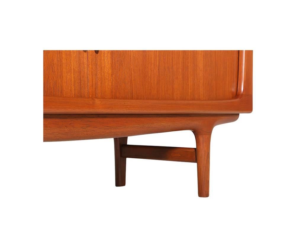 Danish Bernhard Pedersen and Son Tambour Door Credenza