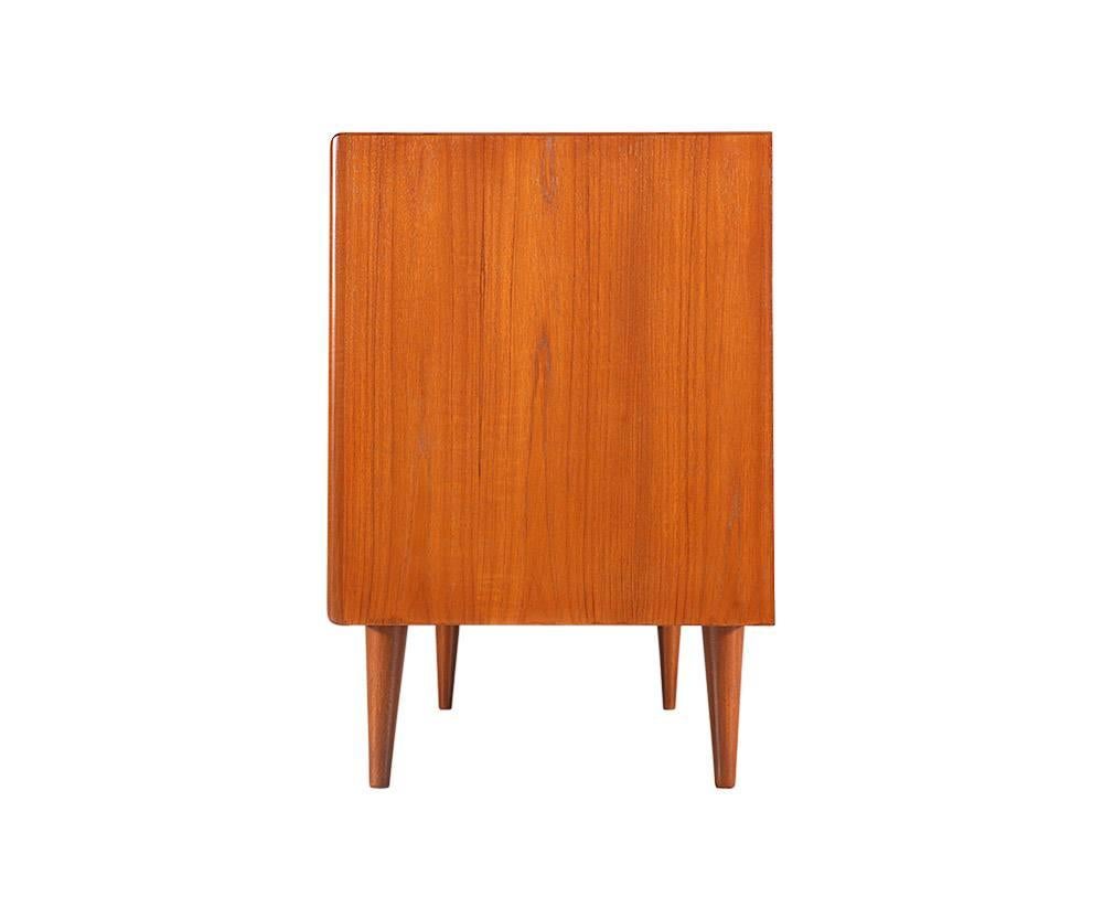 Bernhard Pedersen and Søn Tambour Door Teak Credenza 1