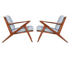 Poul Jensen Teak “Z” Lounge Chairs for Selig
