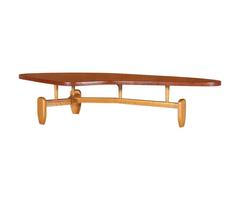 John Keal “Outrigger” Floating Top Coffee Table for Brown Saltman