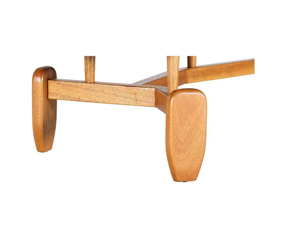 Mid-20th Century John Keal “Outrigger” Floating Top Coffee Table for Brown Saltman