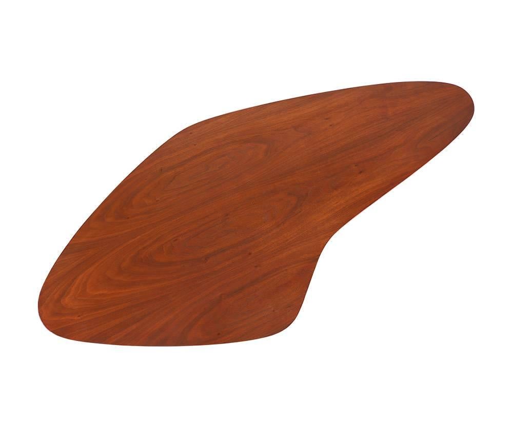 Mahogany John Keal “Outrigger” Floating Top Coffee Table for Brown Saltman