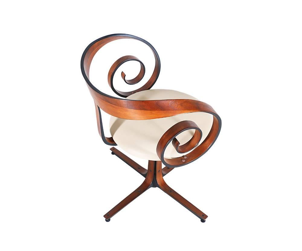 Mid-Century Modern Rare George Mulhauser “Scroll” Chair for Plycraft