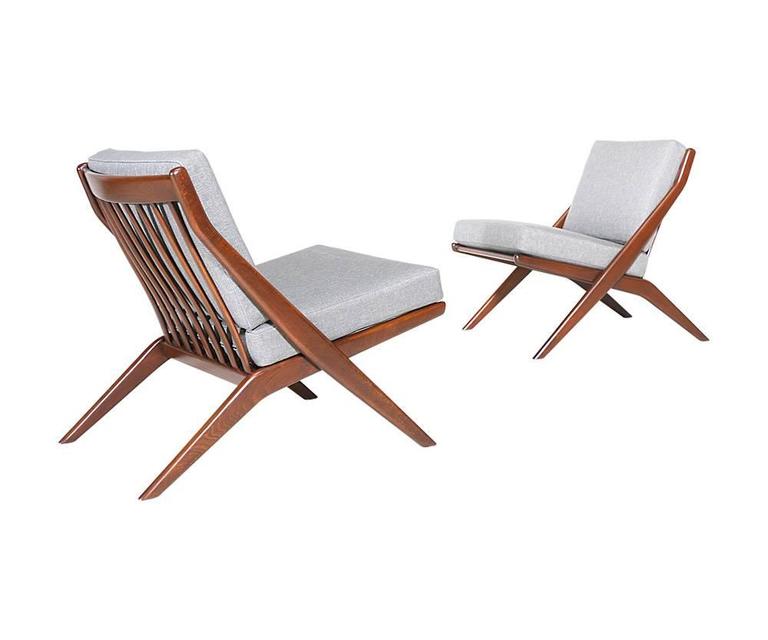 Folke Olhsson “Scissor” Lounge Chairs for Dux at 1stDibs