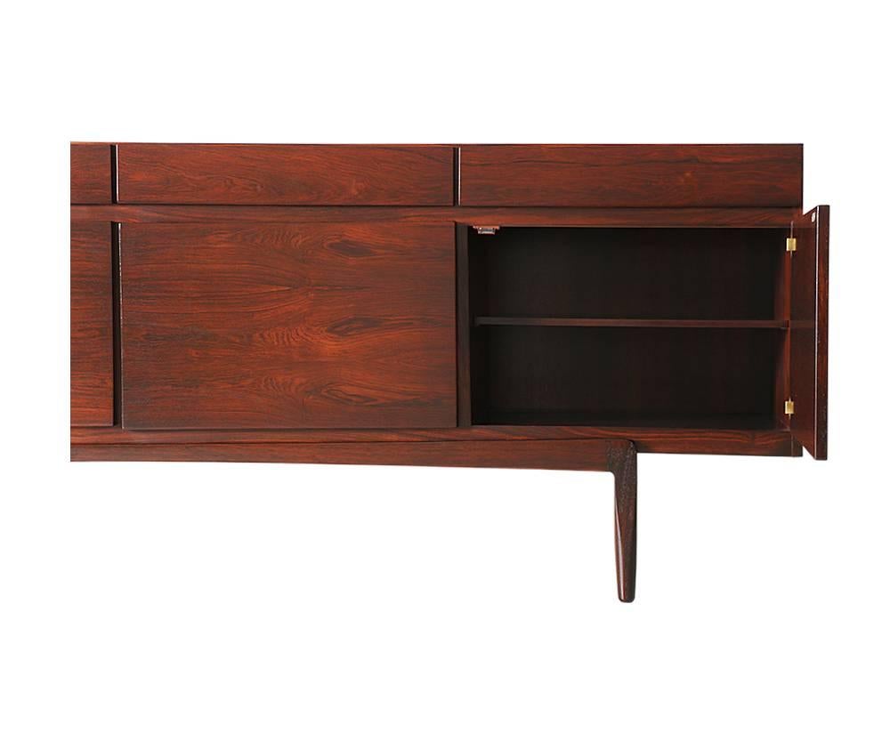 Ib Kofod Larsen Model-66 Rosewood Credenza for Faarup Møbelfabrik In Excellent Condition In Los Angeles, CA