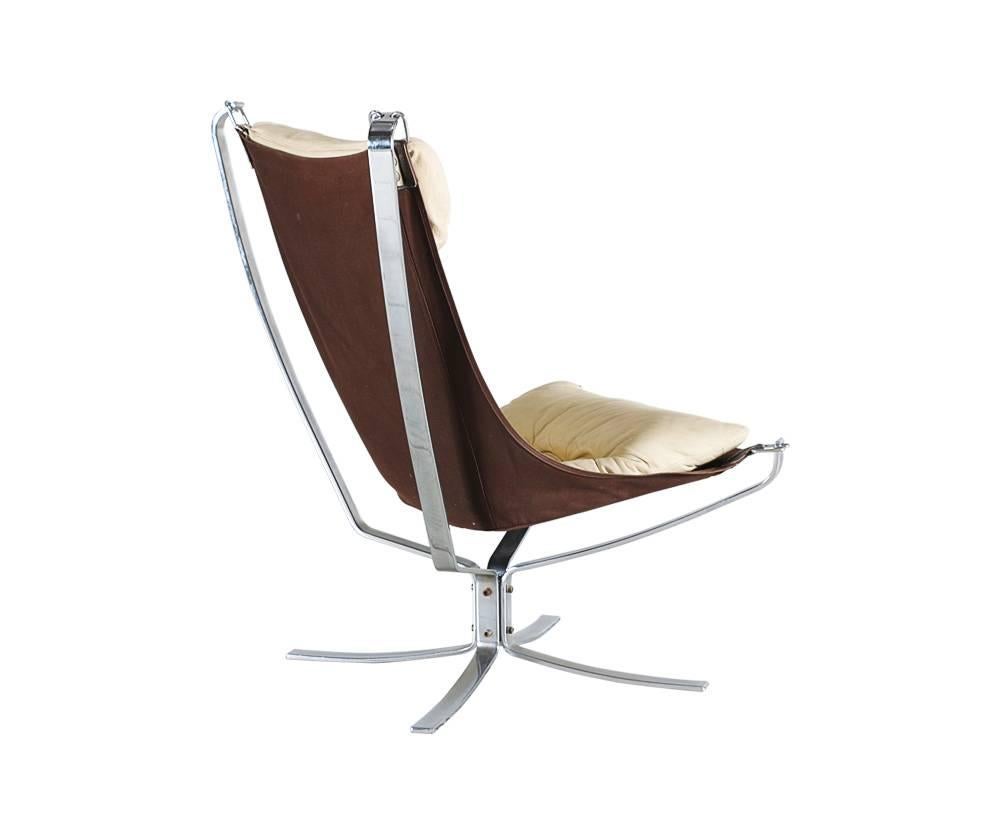 Norwegian Sigurd Ressel Chrome “Falcon” Chair for Vatne Møbler