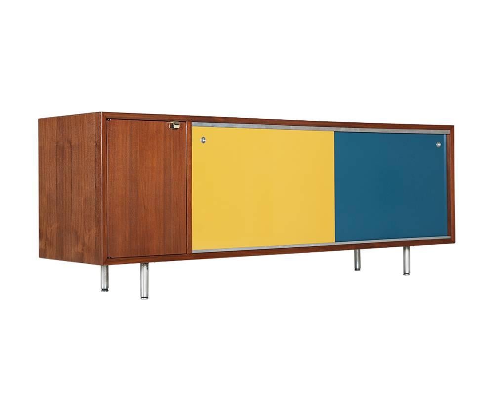 Aluminum George Nelson Multi-Color Credenza for Herman Miller