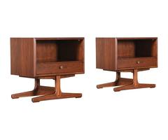 Drexel “Apart Mates” Walnut Nightstands