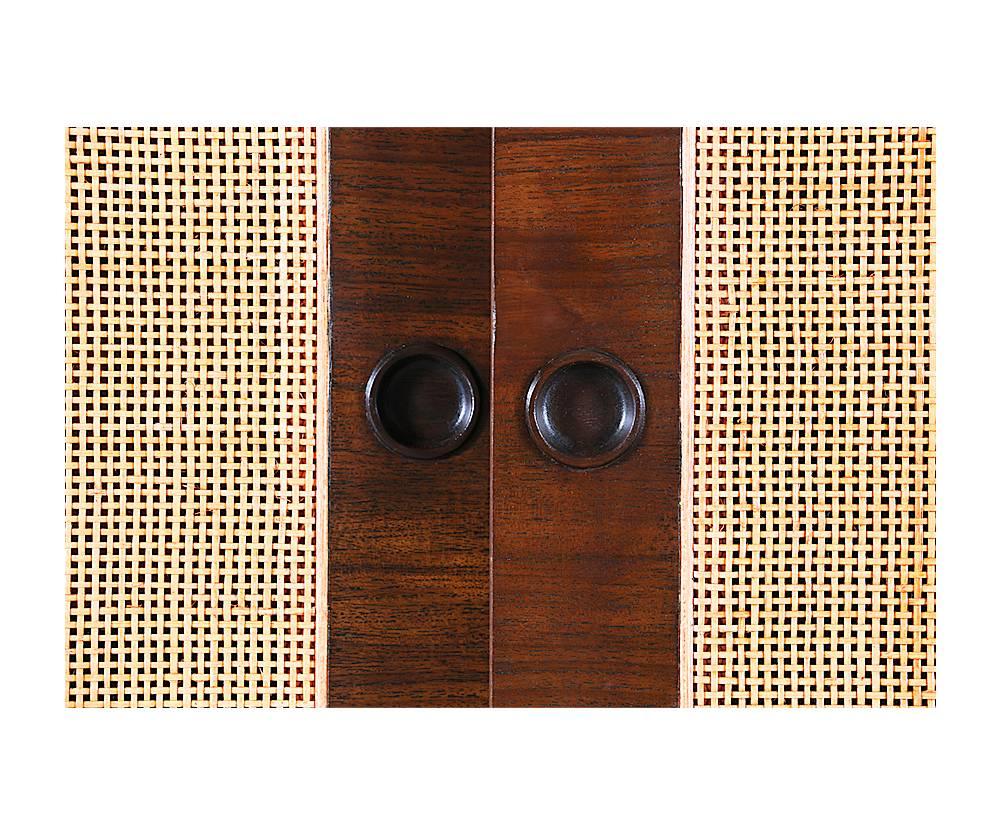 Finn Juhl Walnut and Cane Credenza for Baker In Excellent Condition In Los Angeles, CA