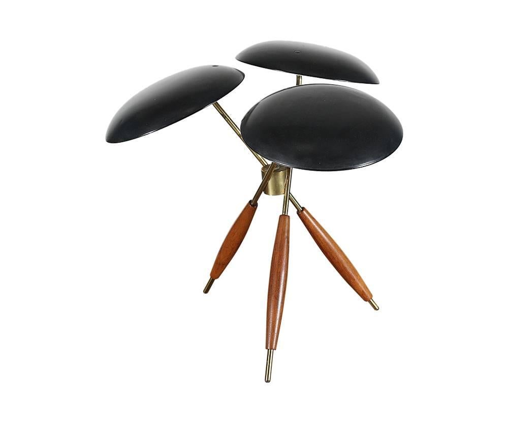 Mid-Century Modern Gerald Thurston Tripod Table Lamp for Lightolier