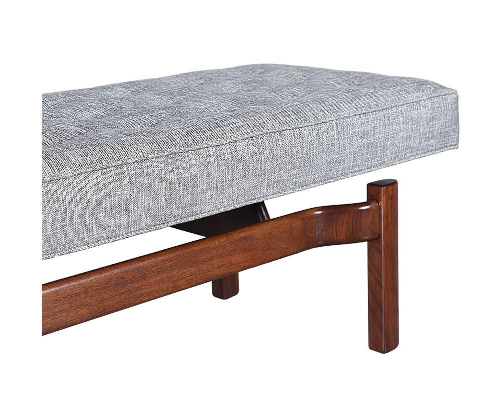 Mid-20th Century Mid-Century Modern Floating Tufted Bench