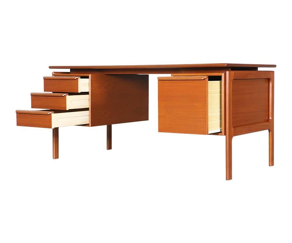 Mid-Century Modern Danish Modern Teak Executive Desk