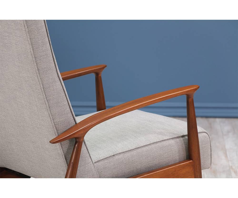 Fabric Milo Baughman Reclining Lounge Chair for Thayer Coggin
