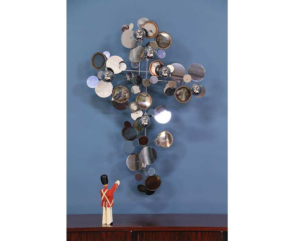 Curtis Jere “Raindrop” Chrome Wall Sculpture for Artisan House 3