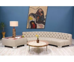 Milo Baughman Diamond Tufted Modular Sofa for Thayer Coggin