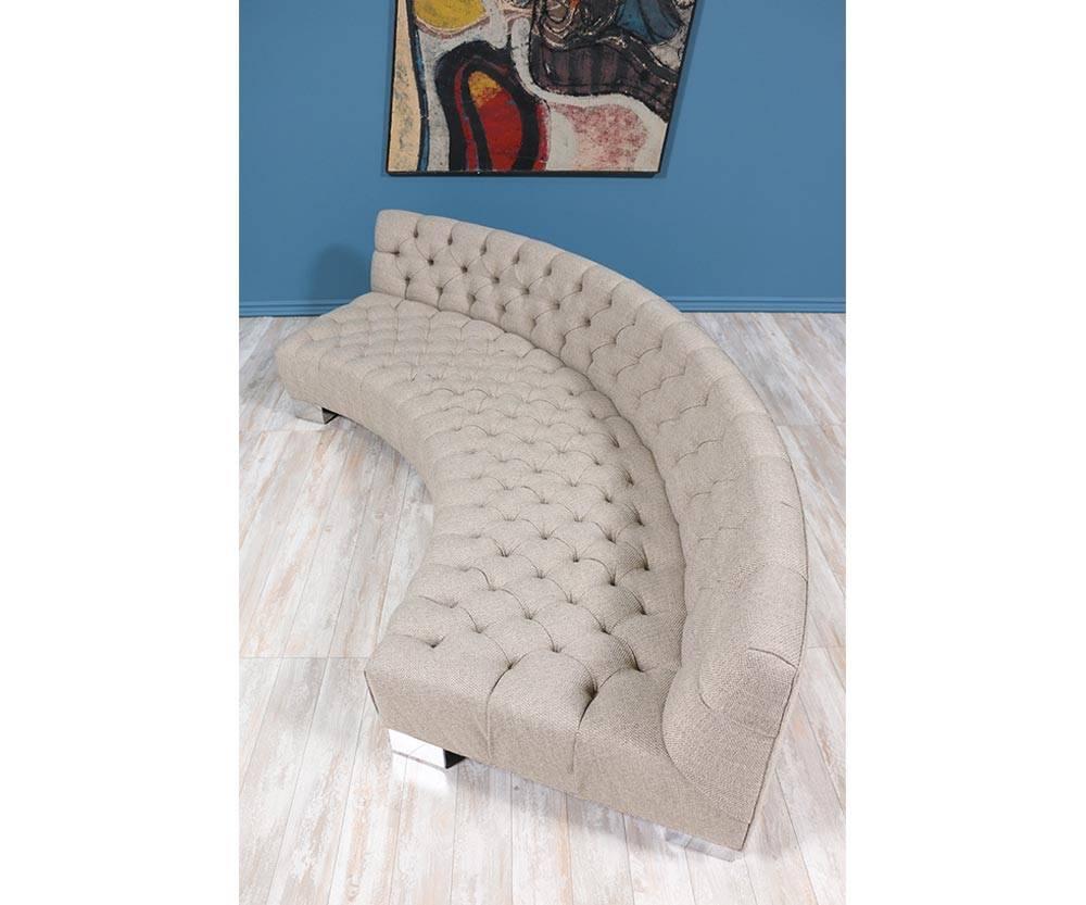 American Milo Baughman Diamond Tufted Modular Sofa for Thayer Coggin