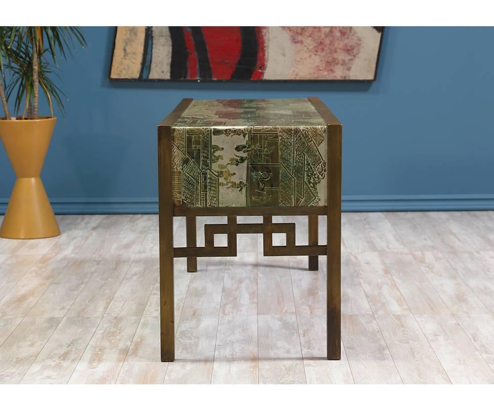 Bronze Philip and Kelvin LaVerne “Spring Festival” Console Table