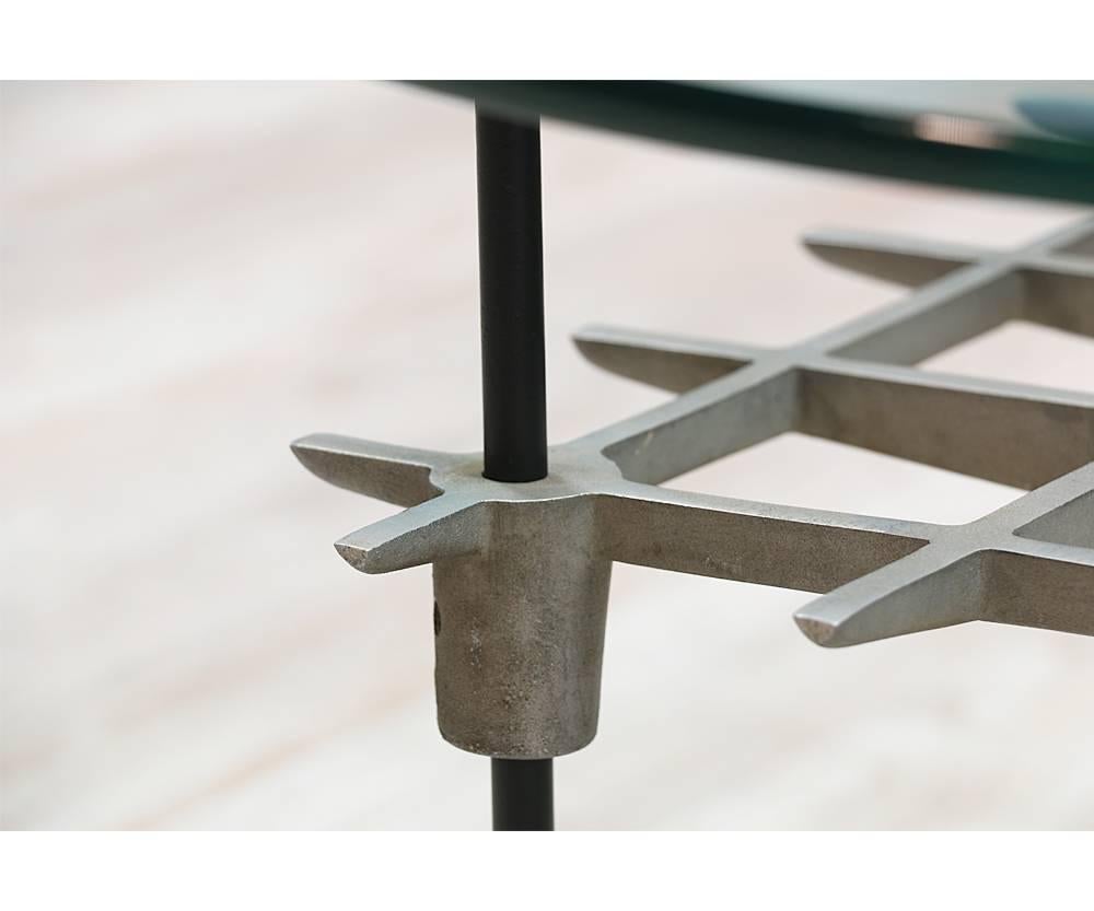 Aluminium “Grid” Coffee Table by Robert Josten In Excellent Condition In Los Angeles, CA